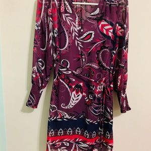 Sheer Loft long-sleeve mini dress